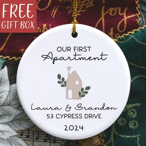 Our First Apartment Ornament Personalized, New Apartment Christmas Ornament, New House Ornament, New Home Gift,First Apartment Keepsake CFA2