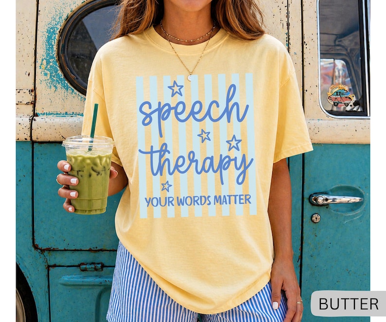 Comfort Colors Speech Therapy Shirt, Speech Therapist Shirt, SLP Your Words Matter Tee,Speech Pathology Shirts,Speech PathologistTShirt,TS39 image 2