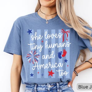 Comfort Colors 4th Of July NICU Nurse Shirt, Pediatric Nurse July 4th Shirt, Fourth of July Labor & Delivery Nurse T-Shirt image 10