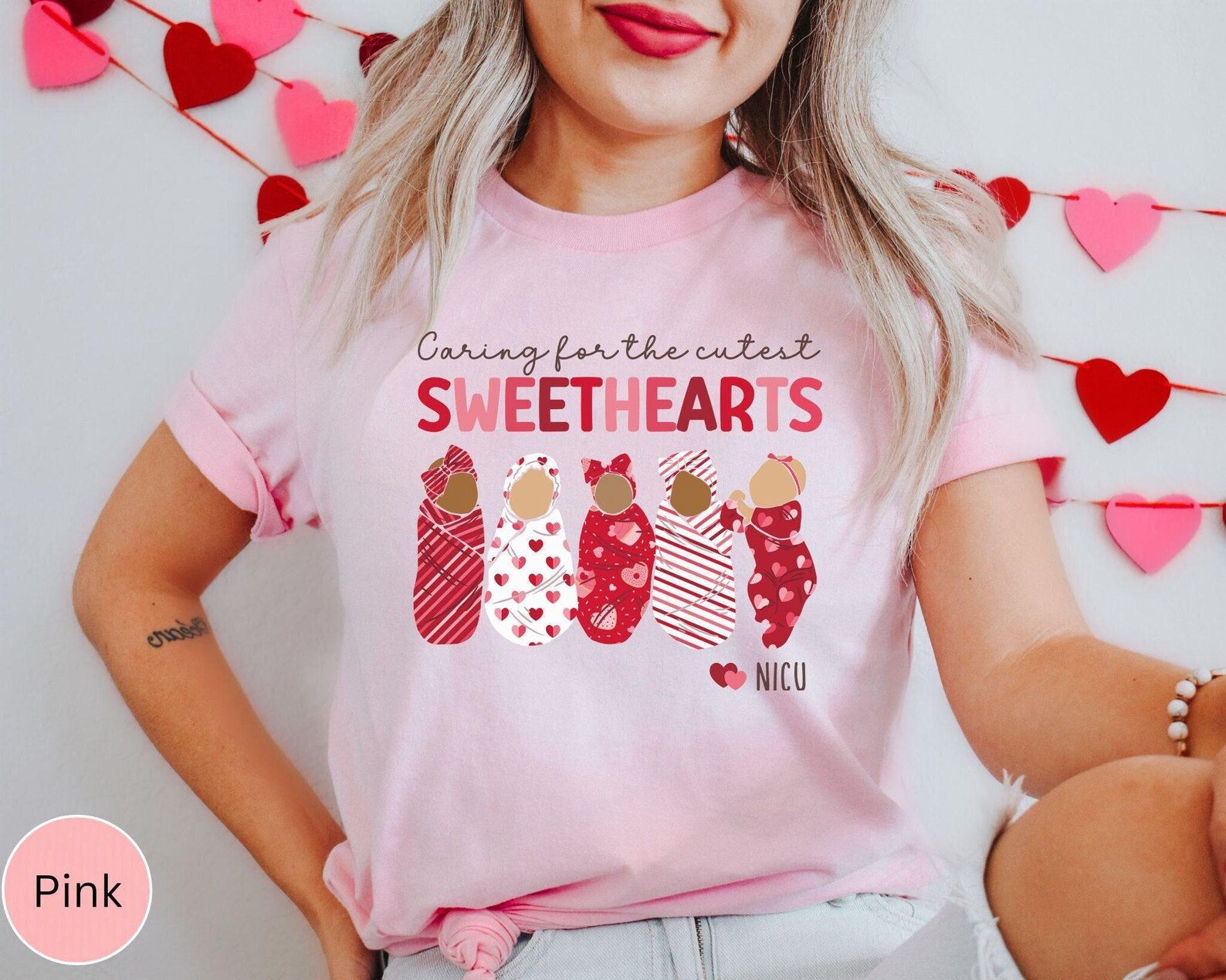 NICU Nurse Valentine Shirt, Caring for Sweethearts Valentines Day ...
