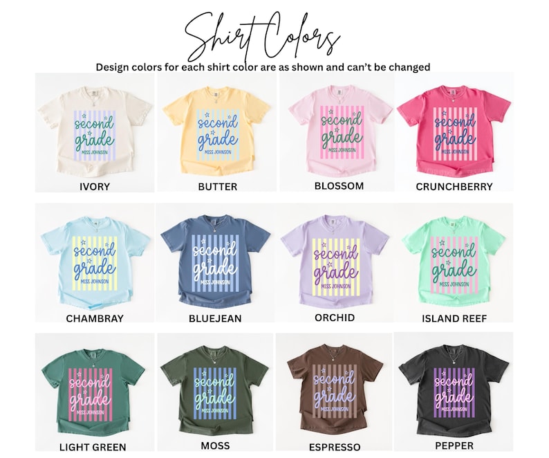 Comfort Colors Custom Second Grade Teacher Shirt, 2nd Grade Teacher Team Shirts, Personalized Second Grade Shirt, Gift For New Teacher,TS6 image 5