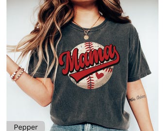 Comfort Colors Baseball Mom Shirt, Retro Baseball Mama TShirt, Game Day Shirts, Mothers Day Gift,Sports Mom Tee,Gift For Baseball Mama Shirt