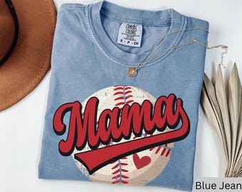 Comfort Colors Baseball Mom Shirt, Retro Baseball Mama TShirt, Game Day Shirts, Mothers Day Gift,Sports Mom Tee,Gift For Baseball Mama Shirt