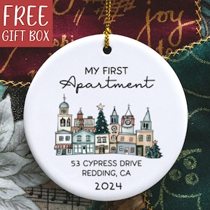 My First Apartment Ornament Personalized, New Apartment Christmas Ornament, New House Ornament, New Home Gift,First Apartment Keepsake CFA1
