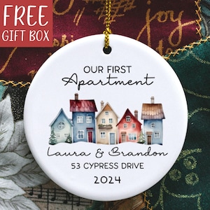 Our First Apartment Ornament Personalized, New Apartment Christmas Ornament, New House Ornament, New Home Gift,First Apartment Keepsake CFA3