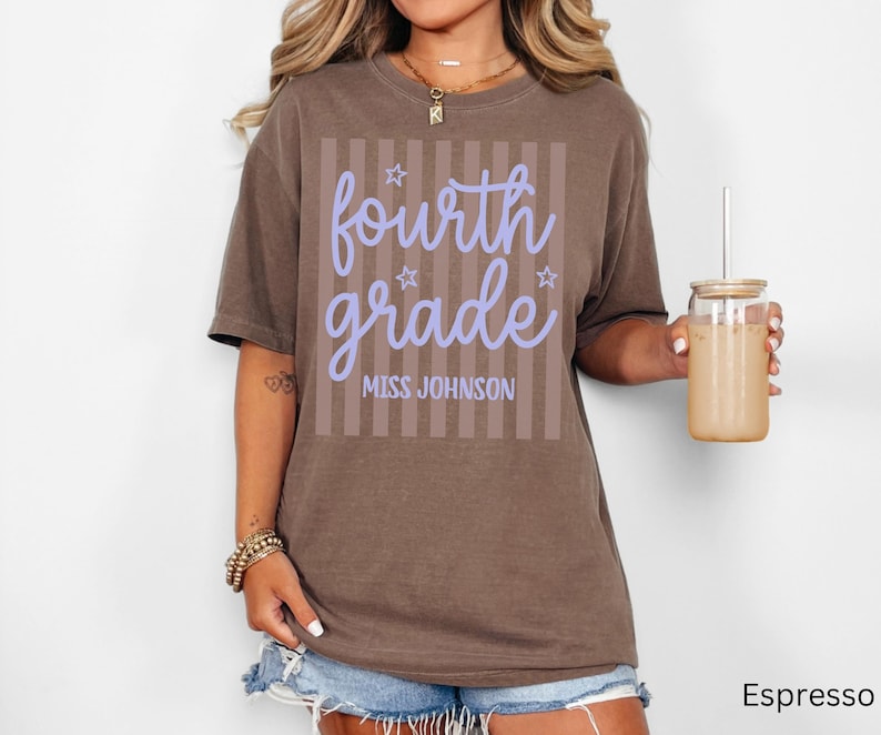 Comfort Colors Custom Fourth Grade Teacher Shirt, 4th Grade Teacher Team Shirts, Personalized Fourth Grade Shirt, Gift For New Teacher,TS8 image 11