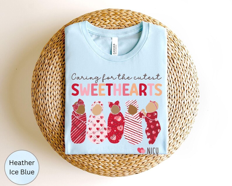 Camiseta de San Valentín para enfermeras de la UCIN, camiseta de San Valentín para la UCI neonatal "Cuidando a tus seres queridos", camiseta de San Valentín para grupos de la UCIN, camiseta de San Valentín para la UCIN imagen 10