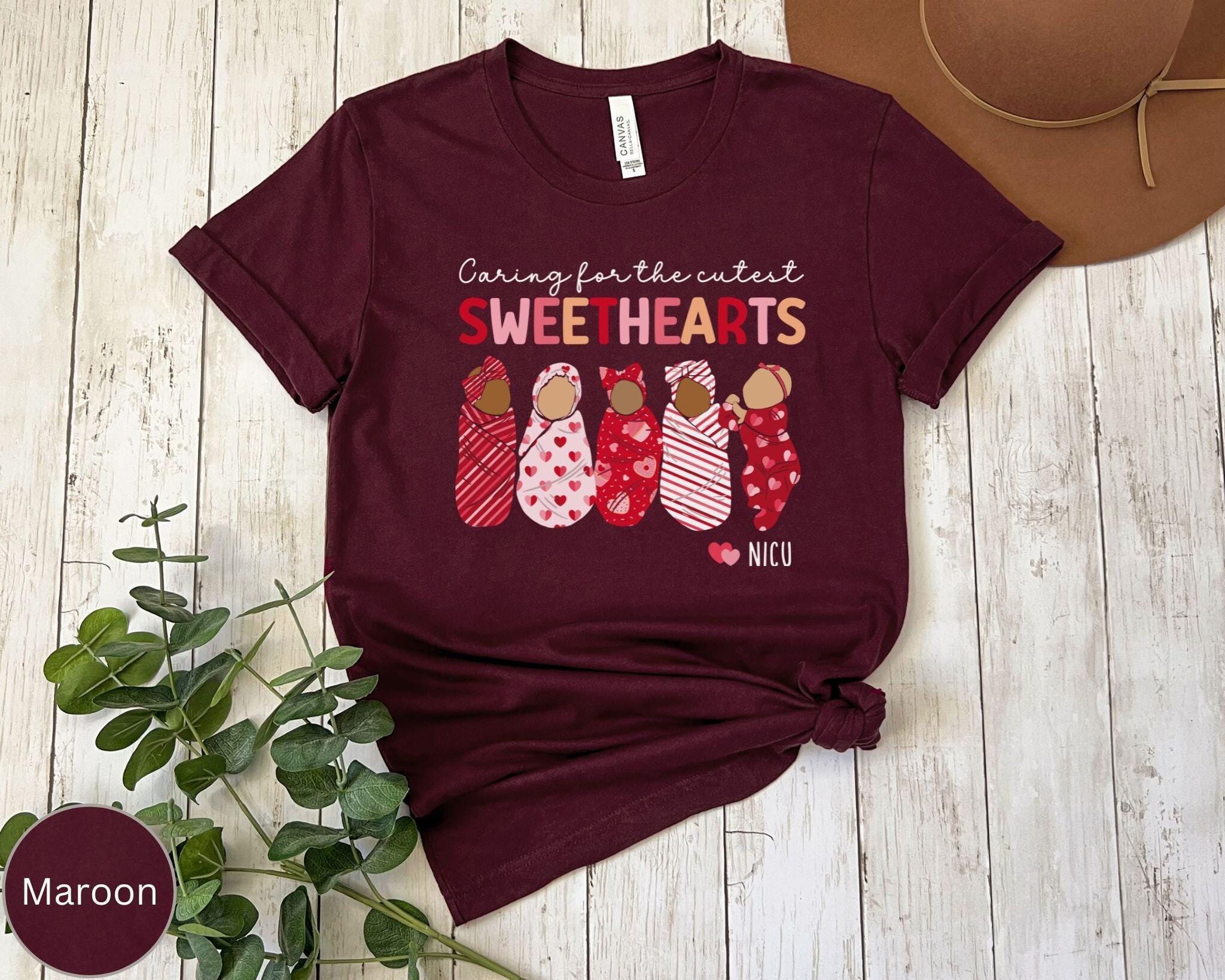 NICU Nurse Valentine Shirt, Caring for Sweethearts Valentines Day ...