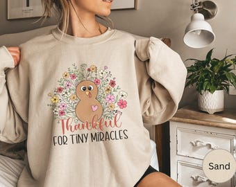Sudadera de enfermera de trabajo de parto y parto de Acción de Gracias, suéter de enfermera de UCIN de Acción de Gracias, cuello redondo de enfermera de parto y parto de otoño, enfermera de madre e hijo de Acción de Gracias