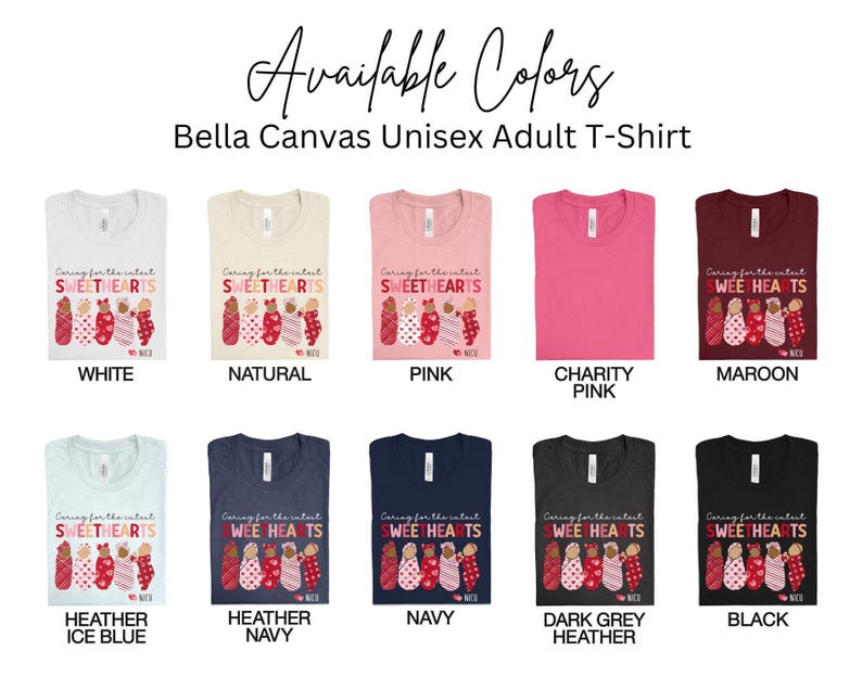 Camiseta de San Valentín para enfermeras de la UCIN, camiseta de San Valentín para la UCI neonatal "Cuidando a tus seres queridos", camiseta de San Valentín para grupos de la UCIN, camiseta de San Valentín para la UCIN imagen 7