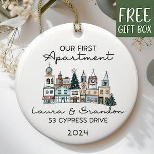 Our First Apartment Ornament Personalized, New Apartment Christmas Ornament, New House Ornament, New Home Gift,First Apartment Keepsake CFA1