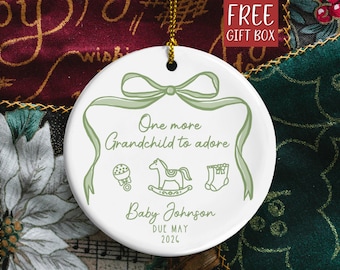 Grandparents Pregnancy Announcement Ornament Custom Pregnancy Announcement Christmas Ornament for Pregnancy Reveal New Grandparents Gift PA4