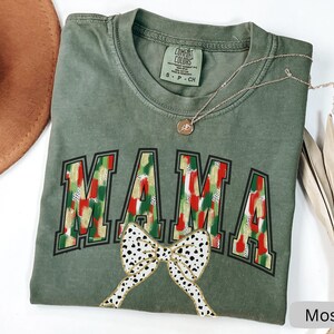 Comfort Colors Christmas Mom Shirt, Christmas Mama Shirt, New Mom Christmas T-Shirt, Coquette Mama Tee, New Mom Gift, Coquette Mama TShirt