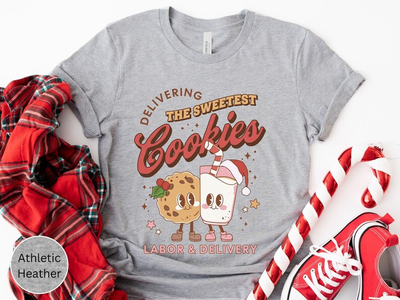 Delivering The Sweetest Cookies Labor And Delivery Christmas Shirt,L & D Nurse Christmas TShirt,Holiday Labor and Delivery Nurse Team Shirts imagem 3