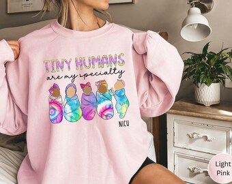 NICU Nurse Sweatshirt, Tie Dye Nicu Crewneck, Postpartum Nurse Sweater, Baby Nurse Sweater, Nicu Nursing, Neonatal Nurse Shirt,Gift For Nicu
