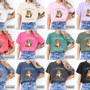 Capybara Social Club Shirt, Comfort Colors Funny Capybara Shirt, Gift For Capybara Lover Shirts, Luxury Social Club TShirt, Rodent Meme Tee image 5