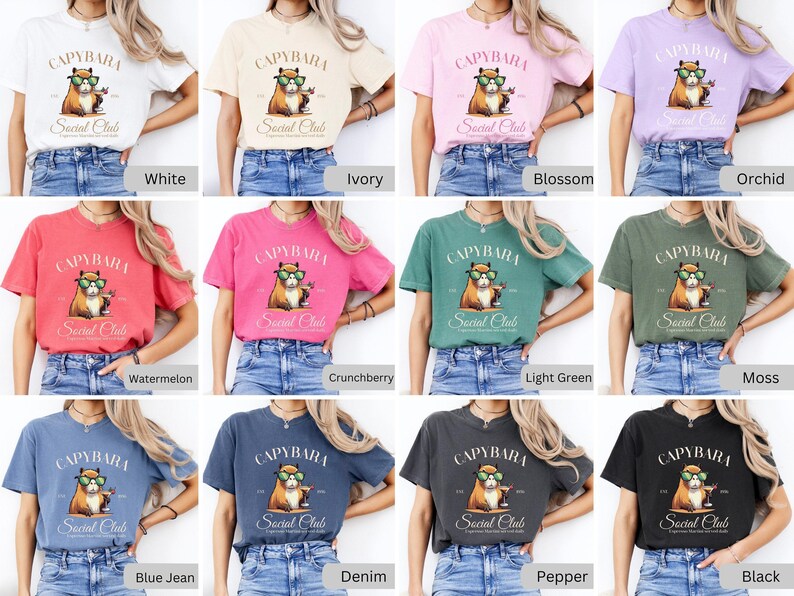 Capybara Social Club Shirt, Comfort Colors Funny Capybara Shirt, Gift For Capybara Lover Shirts, Luxury Social Club TShirt, Rodent Meme Tee image 5