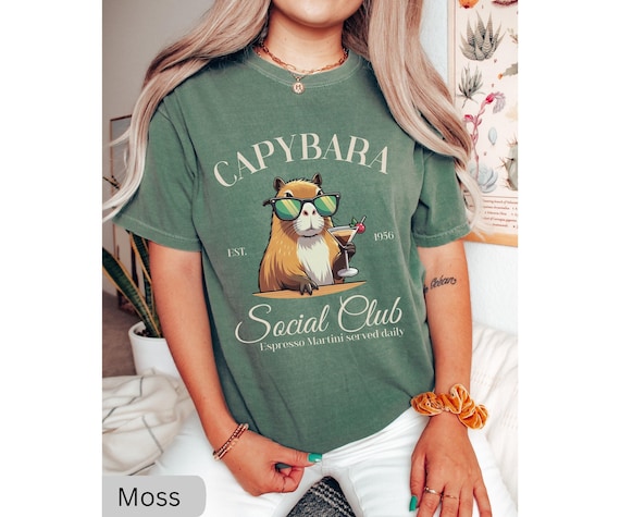 Capybara Social Club Shirt, Comfort Colors Funny Capybara Shirt, Gift For Capybara Lover Shirts, Luxury Social Club TShirt, Rodent Meme Tee