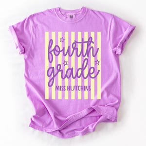 Comfort Colors Custom Fourth Grade Teacher Shirt, 4th Grade Teacher Team Shirts, Personalized Fourth Grade Shirt, Gift For New Teacher,TS8 image 12