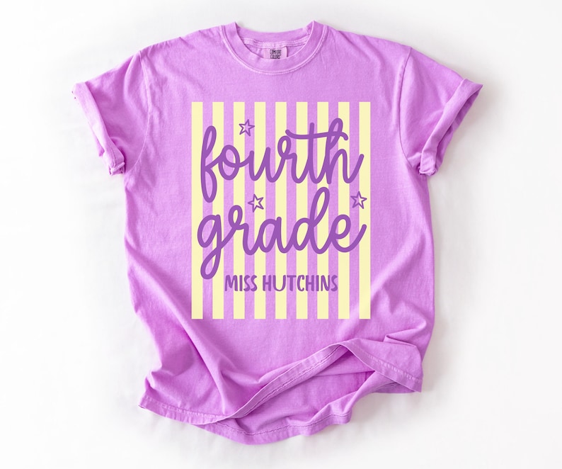 Comfort Colors Custom Fourth Grade Teacher Shirt, 4th Grade Teacher Team Shirts, Personalized Fourth Grade Shirt, Gift For New Teacher,TS8 image 12