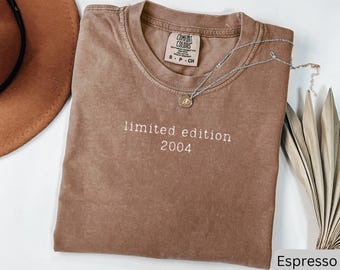 Vintage 2004 Shirt, Limited Edition 2004 21st Birthday Gift, 21st Birthday Shirt,Retro 21st Birthday Tee,Comfort Colors 21st Birthday TShirt