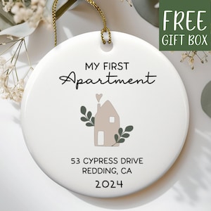 My First Apartment Ornament Personalized, New Apartment Christmas Ornament, New House Ornament, New Home Gift, First Apartment Keepsake CFA2