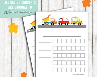 Printable, Dump Truck, Truck and Taxi Car Goal Chart | Trucks | Chart Goal Chart for Kids | Chart | Reward Chart | Kid Chart | EmpowerChart