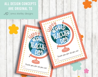 Our World Gift Tags | World Teacher Day | Gift Tags | Teacher Appreciation | Teacher | Elementary | Secondary | PreK | Appreciation