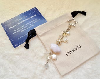Handmade Cloud Keychain: Star Charm