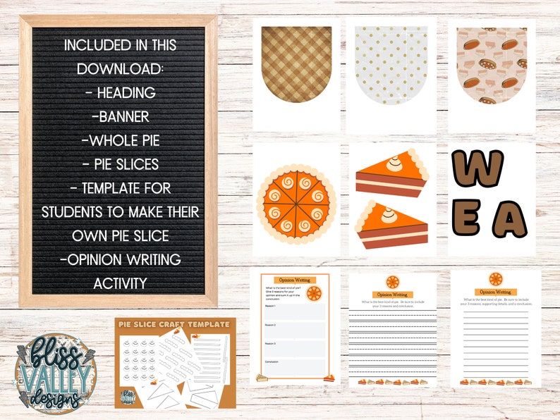 Sweet as Pie Bulletin Board Kit: Fall Classroom Decor (digital Download ...