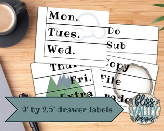 Mountain Adventure Drawer Labels | Printable | Classroom Décor | 10 Drawer Rolling Cart | Classroom Organization | Back to School | Nature