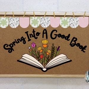 Spring Reading Bulletin Board Kit: Floral Classroom Decor (Digital Download)