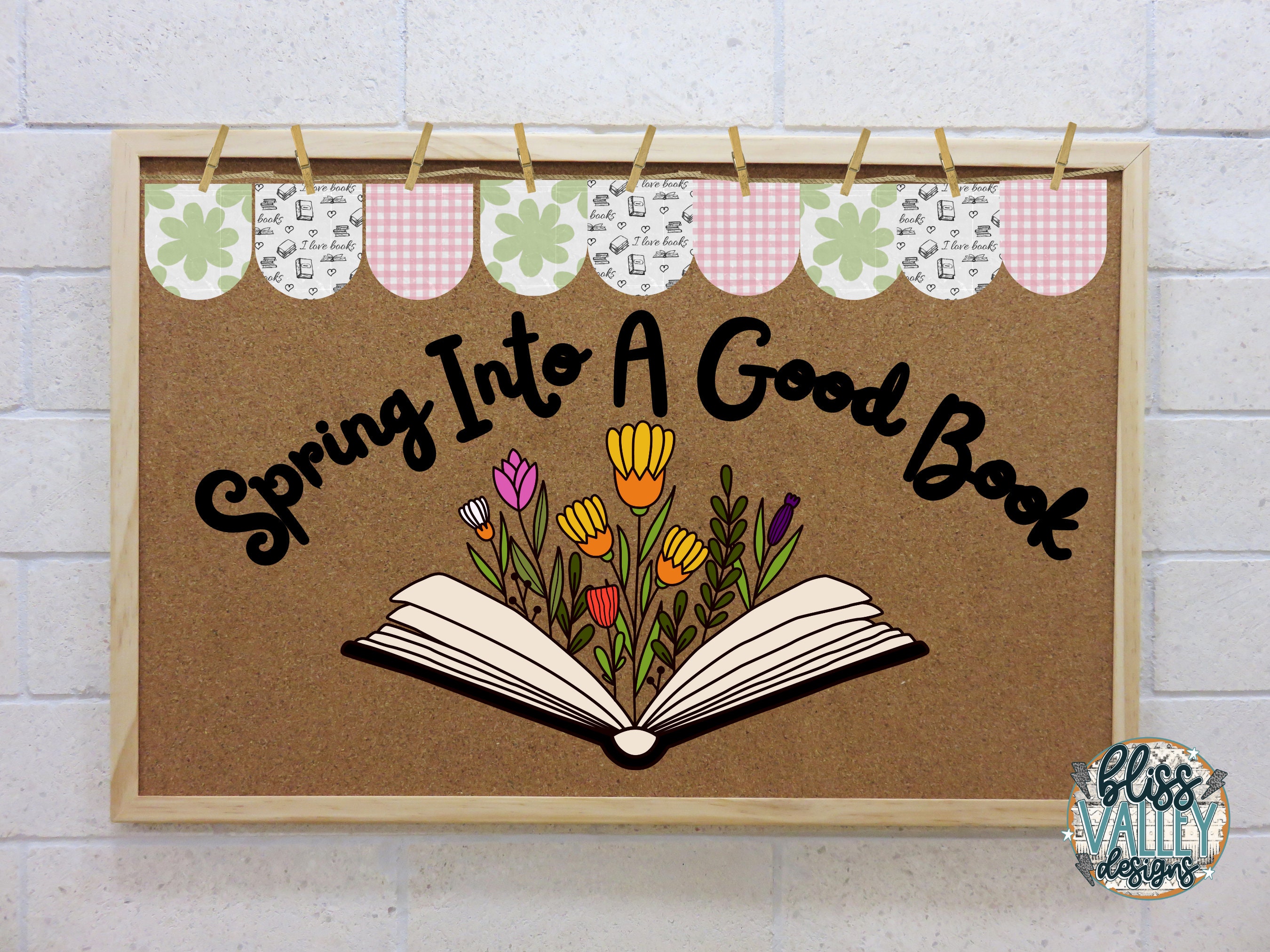 Spring Into A Good Book Printable Classroom Bulletin Board Kit