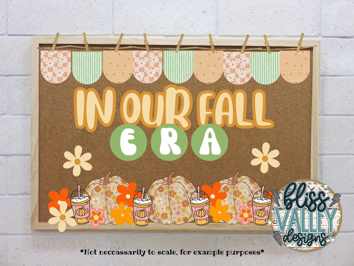 Fall Era Classroom Bulletin Board Kit: Retro Boho Decor (digital ...