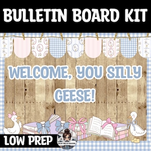 Silly Goose Back to School Bulletin Board with Border | Classroom Door Decor