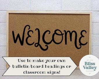Printable Classroom Bulletin Board Letter Set | Numbers | Punctuation | Classroom Bulletin Board Kit | Spring | Summer | Black Décor