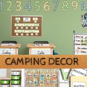 Camping Adventure Classroom Board and Door Decor Bundle - Shop