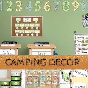 Camping Adventure Classroom Board and Door Decor Bundle - Shop