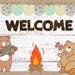 Camp Theme Welcome Printable Classroom Bulletin Board Kit | Door ...