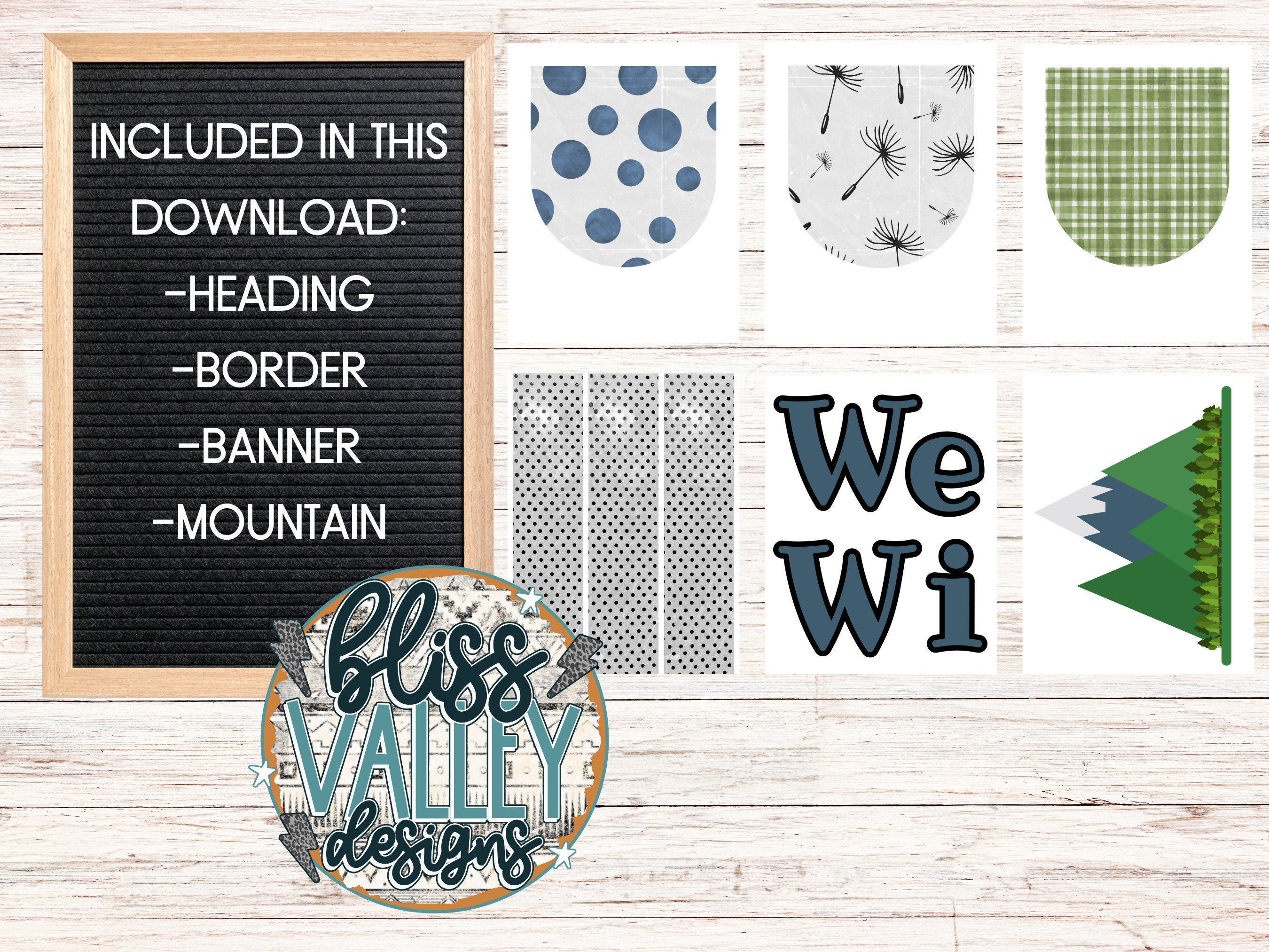 We Will Move Mountains Bulletin Board Kit: Boho Classroom Decor ...