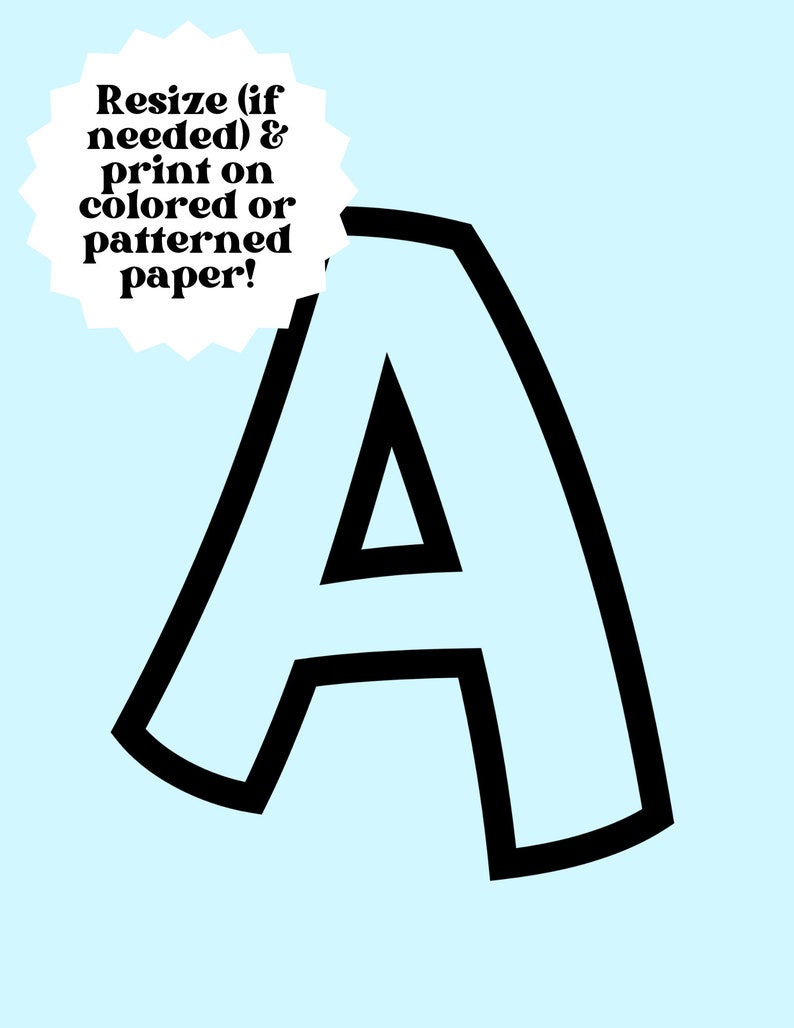 Printable Bulletin Board Letter Set / Numbers / Punctuation / - Etsy