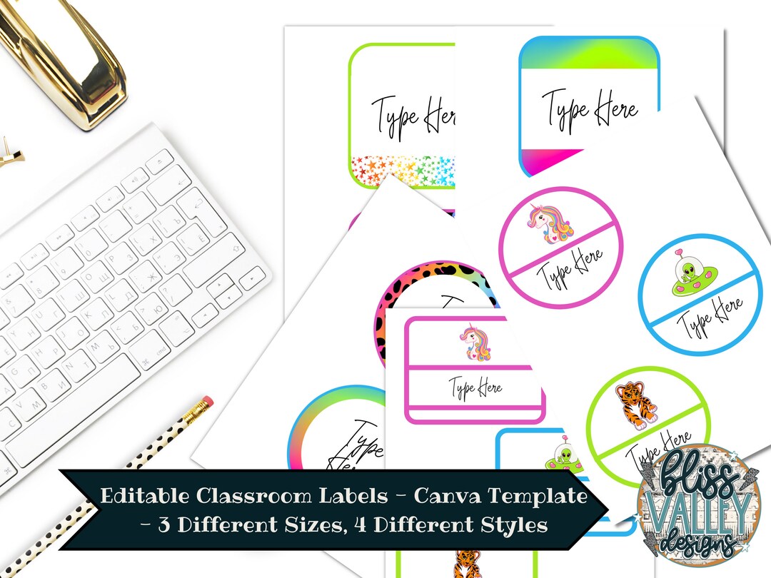 Editable 90's Retro Theme Printable Classroom Labels / Teacher ...