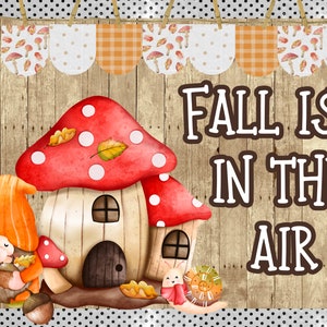 Fall Classroom Bulletin Board Kit: Boho Mushroom Decor (Digital Download)