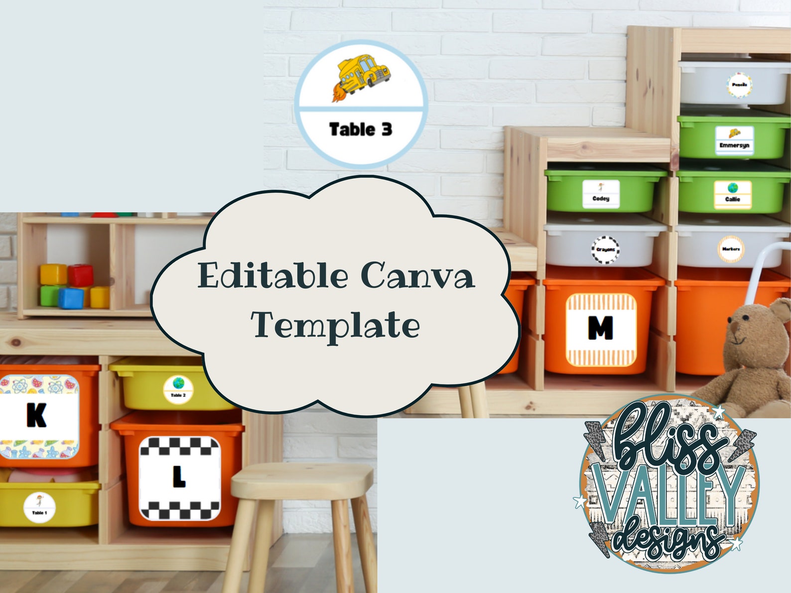 Science Classroom Decor Bundle: Editable School Bus Theme (digital ...
