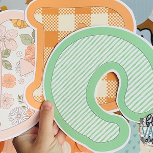 Bulletin Board Letters | PNG | Fall Classroom Decor | Fall Bulletin Board Letters | Floral, Plaid, Stripe | Boho Decor | Preschool | Theme