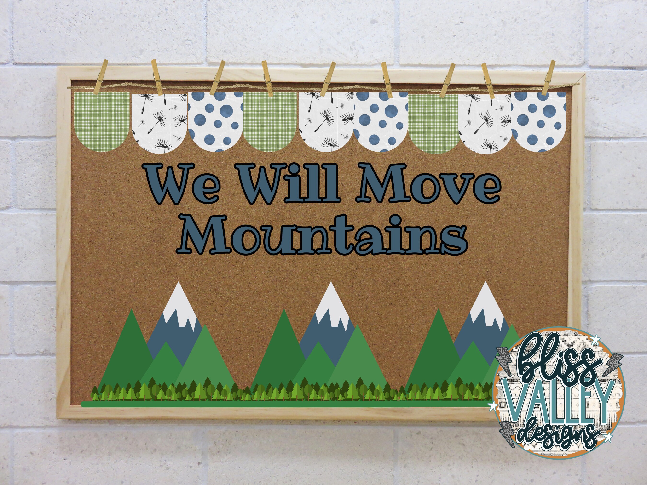 We Will Move Mountains Bulletin Board Kit: Boho Classroom Decor ...