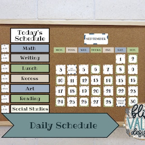 Mountain Adventure Printable Classroom Daily Schedule Cards | Teacher Resources | Elementary School | Homeschool | Back to School | Nature