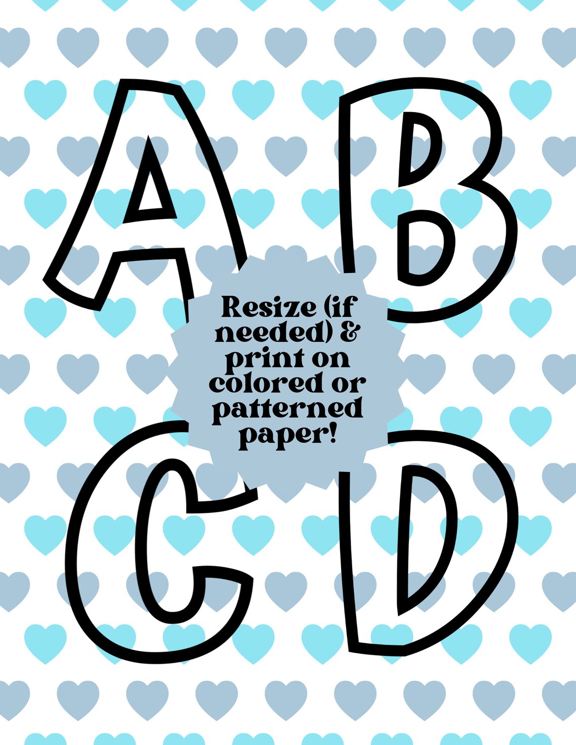 Printable Bulletin Board Letter Set / Numbers / Punctuation / - Etsy