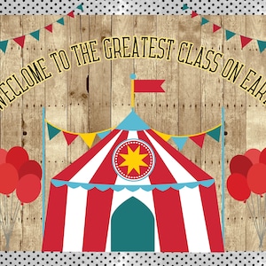 Welcome to the Greatest Class on Earth Printable Classroom Bulletin Board Kit | Door Decoration | Teacher  Classroom Décor  Carnival  Circus