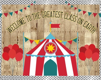 Welcome to the Greatest Class on Earth Printable Classroom Bulletin Board Kit | Door Decoration | Teacher  Classroom Décor  Carnival  Circus